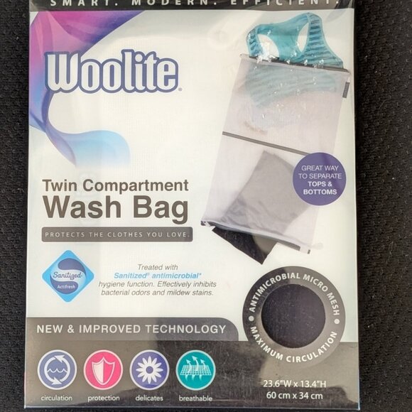 Woolite Twin Compartment Wash Bag - Picture 1 of 4